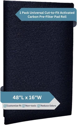 Activated Carbon Filter Pad - Cut to Fit Air Filter Roll for Improved Filtration - Image 1 of 4