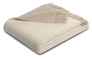 Plaid Nature beige, mit Fransenabschluss, Größe 130x170 cm - Bild 1 von 2