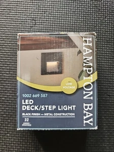 Hampton Bay LED Terrassen-/Trittlicht schwarze Oberfläche Metall 1002 669 587 - Bild 1 von 2