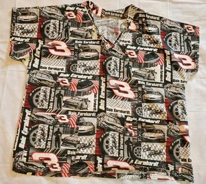 Vintage NASCAR Dale Earnhardt Scrub Top Race Car Medical Shirt Unisex Large - Picture 1 of 7