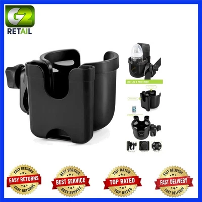 Portavasos universal ajustable para cochecitos y bicicletas - Mantente hidratado sobre la marcha Foto 1 de 4