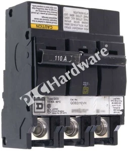 Schneider Electric QOB3110VH Square D 110A 3-polig 120/240VAC Leitungsschutzschalter - Bild 1 von 6