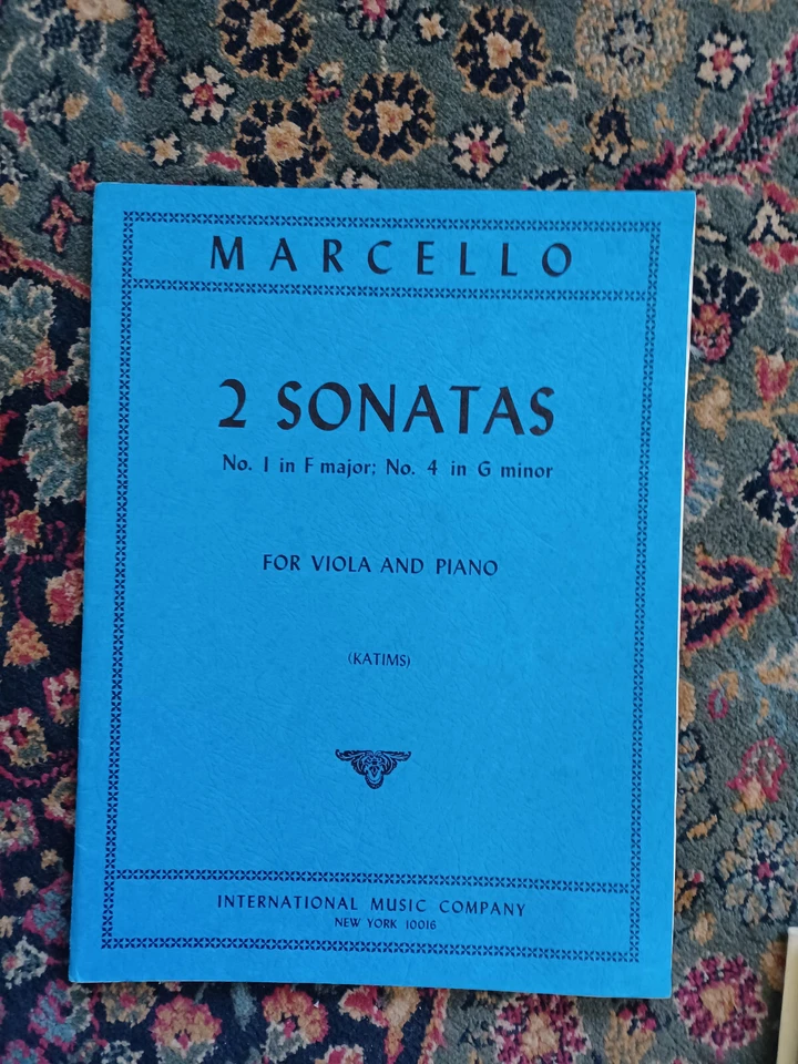Marcello, Benedetto: Viola Sonatas #1 in F major, #4 in G minor Viola & Piano - Image 1 of 1