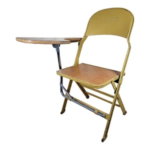 Silla de escritorio escolar plegable de metal Clarin departamento de música de colección MCM - Imagen 1 de 24