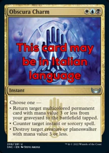 MTG 4x OBSCURA CHARM EXC - TALISMANO DEGLI OBSCURA 208 - SNC - MAGIC - Picture 1 of 1