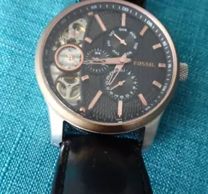 Herrenuhr Fossil Twist mit schwarzem Lederarmband - Bild 1 von 5