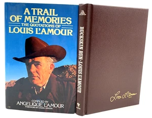 A Trail of Memories: Louis Lamour Quotations & Buckskin Run -2 Hardbacks - Imagen 1 de 15