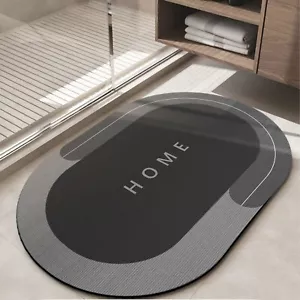 Diatomite Bath Mat - Quick-Dry Soft Absorbent & Non-Slip | Oval for Bathroom USA - Picture 1 of 21