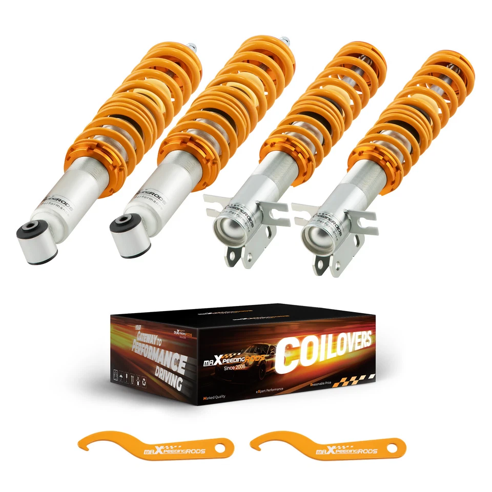 Coilover Kit for VW Golf I Rabbit Cabrio 74-84 Coilovers Volkswagen MK1 Gold - Imagem 1 de 4