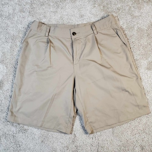 Pantaloncini chino Adidas uomo taglia 34 Climalite beige ballerine davanti golf passeggio