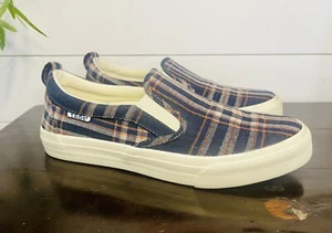 Taos Rubber Soul Womens Size 9 Plaid Canvas Slip On Sneakers Shoes - Picture 1 of 7