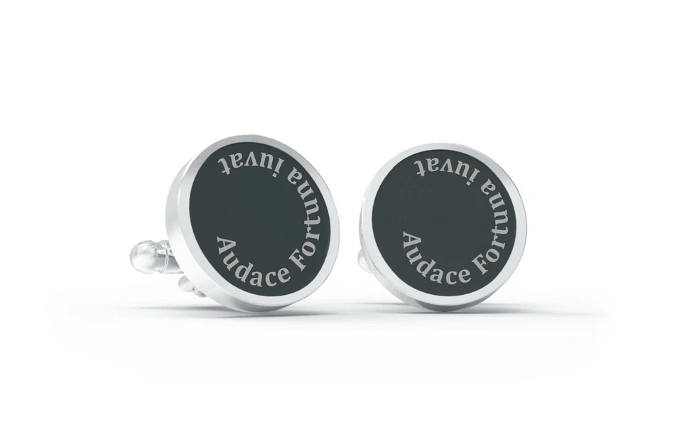 Gemelli in argento 925 e onice incisa  - Immagine 1 di 1