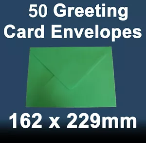 50 C5 162 x 229mm verde Carteras engomadas Sobres - Saludo Invitaion Business - Imagen 1 de 1