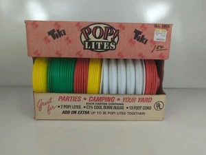 Tiki Pop Lites String Plastic RV Patio Outside Vintage No. 1864 set w/ box READ - Picture 1 of 11