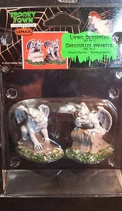 LEMAX SPOOKY TOWN COLLECTION - Living gargoyles set of two RETIRED NEW  - Picture 1 of 1