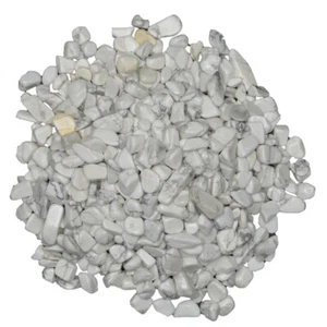 2 lbs of Tumbled Howlite Natural Rock Chips with Info Card - Picture 1 of 1