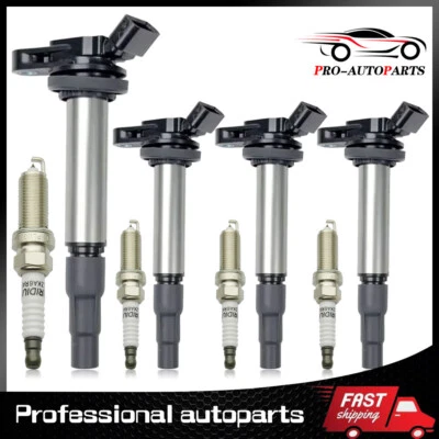 ✅4 катушки зажигания 4 X иридиевая свеча зажигания для 2009-2017 Toyota Corolla 1,8 л UF596✅ - Изображение 1 из 4