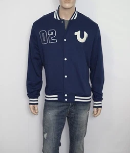 199 $ NEU True Religion College-Jacke in Insignia-Blau Größe XL Baumwollmischung - Bild 1 von 12