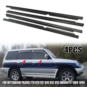 4PCS Window Weather Strip For Mitsubishi Pajero 2th V20 V31 V43 V32 V33 1989-99 - Picture 1 of 7