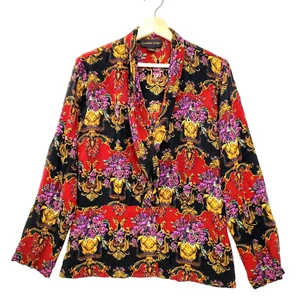 Vintage 80er 90er Classiques Entier 100% Seide Bluse Shirt Top Gr. S Made in Korea - Bild 1 von 5