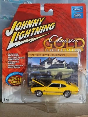 Johnny Lightning Classic Gold 1971 Ford Maverick Grabber yellow 2006 - Image 1 of 2