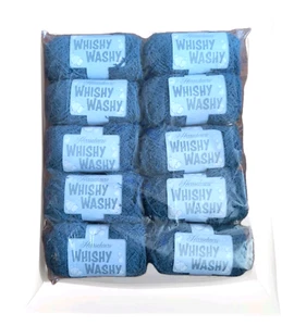10-Pk Herrschners Whishy Washy Scrub Yarn Crochet Knit 100% Cotton in Smoky Blue - Picture 1 of 5