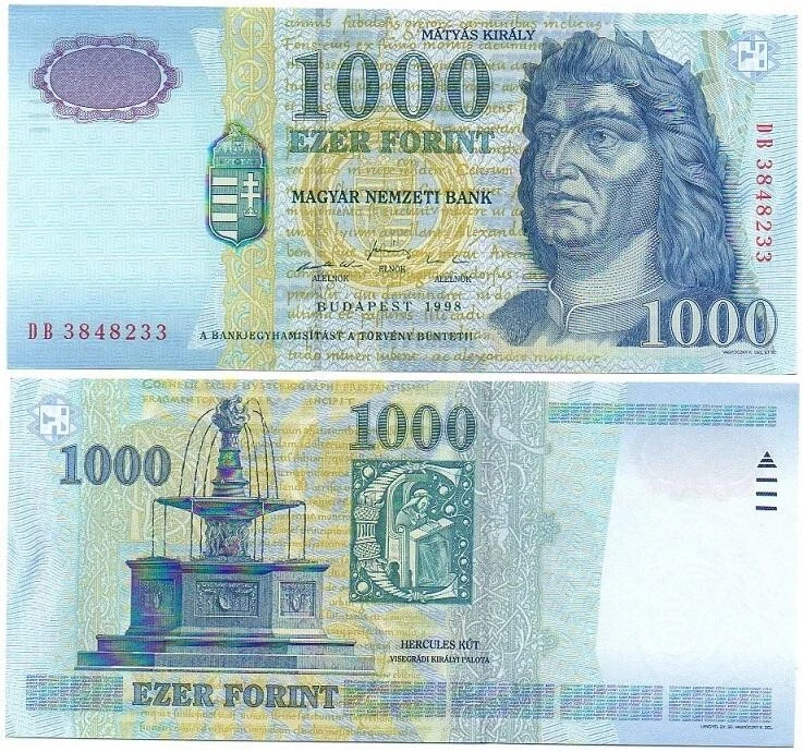 Hungría - 1000 florines 1998 aUNC Lemberg-Zp Foto 1 de 1