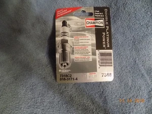 2 PACK CHAMPION 7318 DOUBLE PLATINUM SPARK PLUGS - Picture 1 of 2