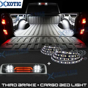 For 2009-18 Dodge Ram 1500 2500 3500 Smoke LED Third 3rd Brake + Cargo Bed Light - Foto 1 di 12