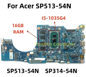 For Acer SP513-54N SP513-54 SP314-54N SP314-54 i5-1035G4 Laptop Motherboard - Picture 1 of 5