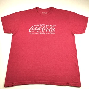 Camiseta Coca-Cola Refrescante Nueva Sensación - Estampada Roja Algodón/Poliéster - Para Hombre L Limpia - Imagen 1 de 4