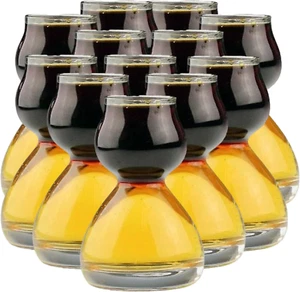 Double Bubble Layered KUNSTSTOFF Schnapsglas - Klar Chaser Schnapsglas Jigger für Sm - Bild 1 von 11