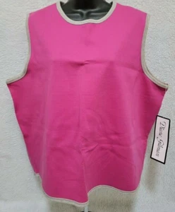 Diane Gilman Womens Shirt Top Blouse Size 2X Pink Reversible NEW - Picture 1 of 12