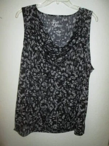 Womens "GNW" Size 20 Black Cowl Neck Sleeveless Top #219 - Picture 1 of 2