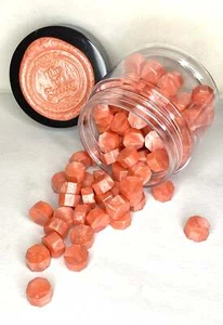 100 Count Icy Salmon Pink Sealing Wax Beads - Picture 1 of 3