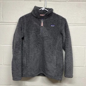 Patagonia girls Los Gatos gray pullover sweater size XL 14 youth Quarter Zip - Picture 1 of 4