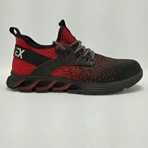 Zapatillas de seguridad Suadex punta de acero rojas talla 10 zapatos de trabajo duraderos de EE. UU. - Imagen 1 de 9