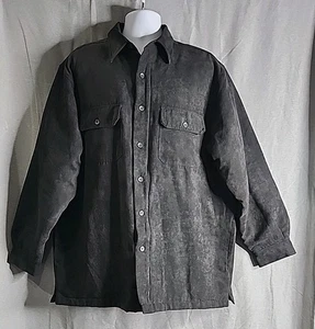 High Sierra Jacke Herren Gr. Large schwarz weiches Supersuede Overshirt gesteppt gefüttert - Bild 1 von 8