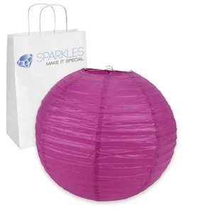 Lanterna di carta cinese 25 pezzi 16" pollici - fucsia - festa matrimonio evento py - Foto 1 di 6