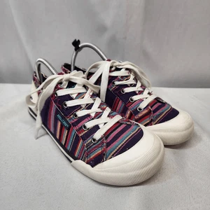 Rocket Dog Jazzin Sneaker Women's 9 Multicolor Striped Low Top Comfort - Picture 1 of 9