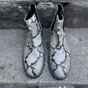 New ASH Chelsea Boots EU 40/US 9 or 9.5  Snake Skin Design With Studs On Sole - Picture 1 of 10