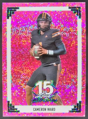 2025 Leaf 15th Anniversary NSCC Redemption Cameron Ward 1991 Sparkles Pink /8 LS - Image 1 of 4