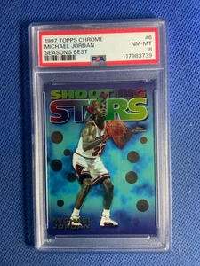 Michael Jordan 1997 Topps Chrome Seasons Best #6 PSA 8 Shooting Stars Bulls HOF - Picture 1 of 2