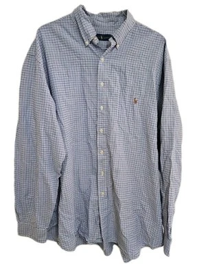 Ralph Lauren Long Sleeve Plaid Dress Shirt Button Up Front 3XLT Big & Tall Polo - Image 1 of 4