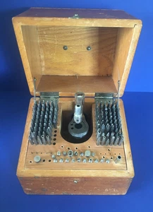 c1935 ❅ANTIQUE❅ Watchmaker Jeweler ~Louis Levin~ Punch Staking Tool Set ☆SONOMA☆ - Picture 1 of 24