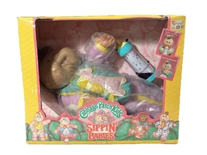 1991 Cabbage Patch Kids Sippin' Babies Puppe Box beschädigt - Bild 1 von 4