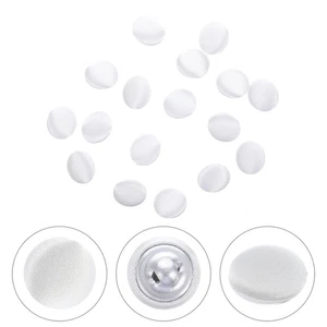 15Pcs Tuxedo Buttons Bridal Buttons Cloth Covered (White) Buttons for Gowns - Picture 1 of 12