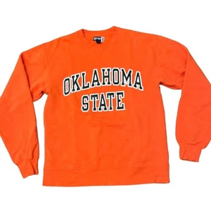 90s Oklahoma State University Crewneck Orange Sweatshirt Sz Small Unisex NCAA - Picture 1 of 7