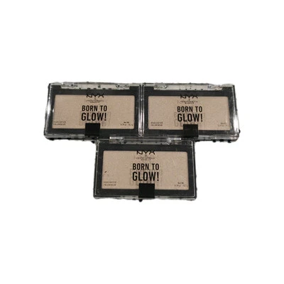 3 Pack Brand New NYX Born to Glow Stand Your Ground Highlighter 0.29 oz  - Image 1 of 4
