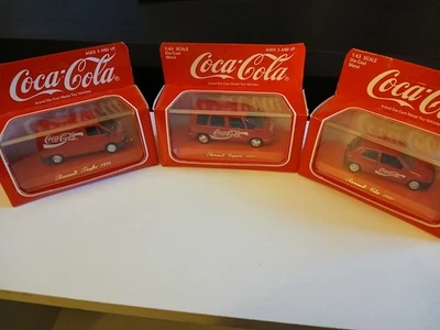 3 renault coca cola solido : clio 1/espace 2 1/43 et trafic 1/50 - Photo 1/4